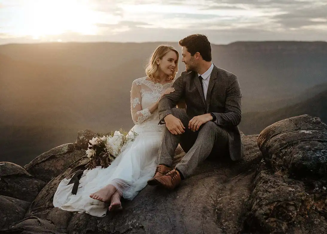 Braut Styling Hochzeit Brautstyling Sonnenuntergang